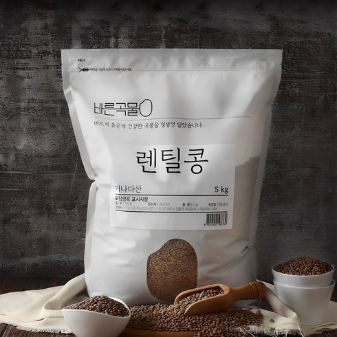 렌탈 - 바른곡물 렌틸콩, 5kg, 1개