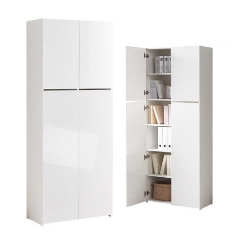 필웰 레아 6단 책장 겸 수납장 800 완전수납형 DVX BC9649, 화이트