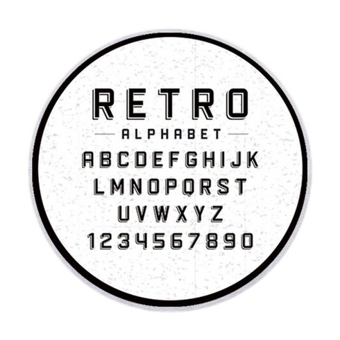마우스패드 RETRO, 원형, 1개