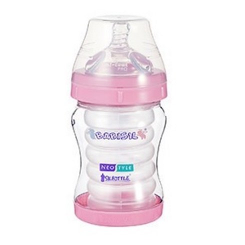 바비실 실보틀 네오 젖병 젖꼭지, 핑크, 0~4개월, 170ml, 170ml, 1개