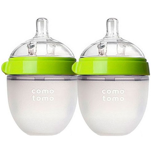 코모토모 실리콘젖병 트윈팩, 그린, 150ml, 2개
