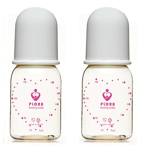 플로라 PP젖병 150ml + 신생아 젖꼭지, 신생아용, 1개, 화이트