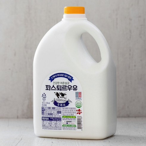 파스퇴르 건강한 저온살균 우유 후레쉬, 2.3L, 1개