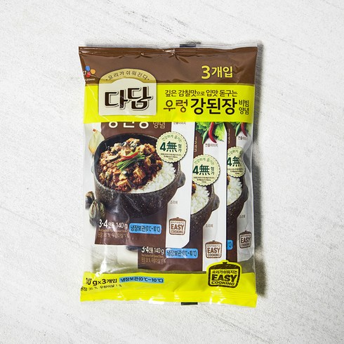 다담 우렁 강된장 비빔양념, 140g, 3개입