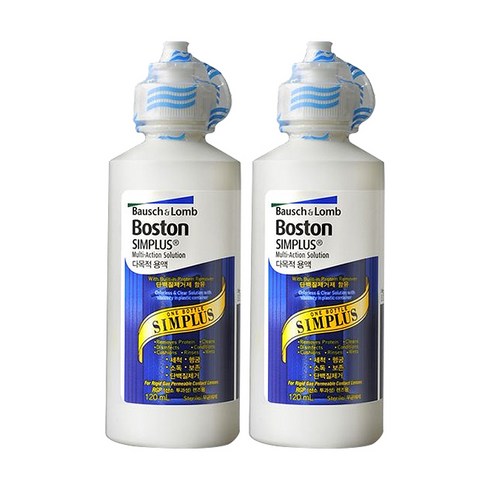 바슈롬 보스톤 심플러스 다목적 렌즈 세정액, 120ml, 2개