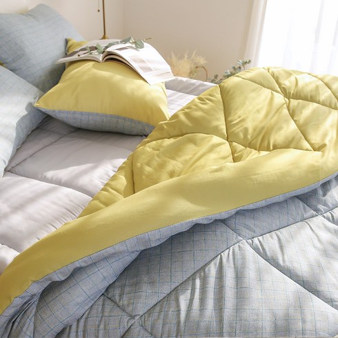 더자리 에코항균 데일리 솔리드 패턴 차렵이불