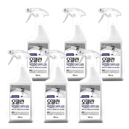 무궁화 - 오클린 욕실용 다목적 세제 용기, 750ml, 6개