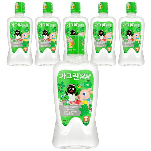 동아제약 어린이용 가그린 사과향, 380ml, 6개