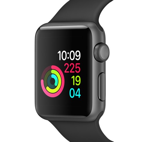 Apple 애플워치1 38mm WIFI, 스페이스그레이 알루미늄 케이스 + 블랙 스포츠밴드
