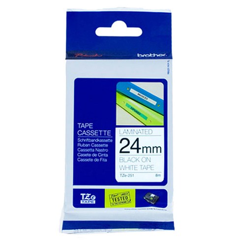 브라더라벨테이프 - 부라더 라벨테이프 TZe-251, 화이트, 24mm