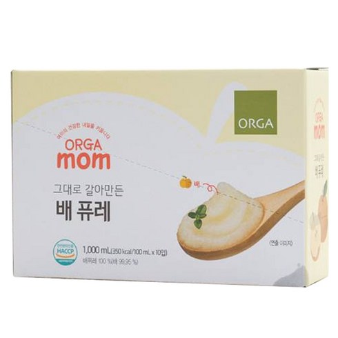 올가 그대로갈아만든 퓨레 100ml, 배, 1L, 1개