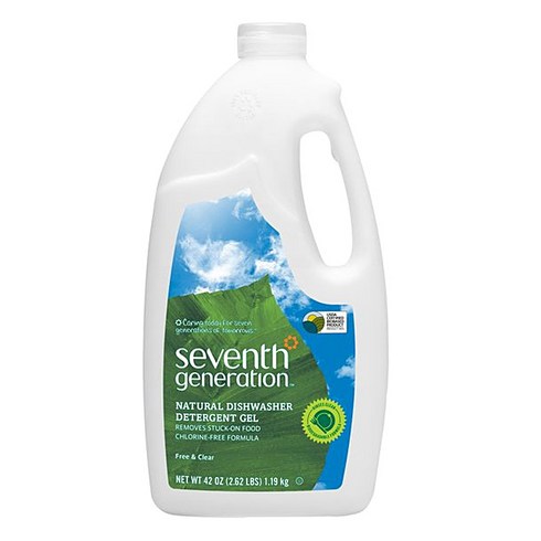Seventh Generation 식기세척기용 주방세제 젤 프리 & 클리어, 1.19kg, 1개, 1.19kg