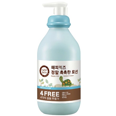 해피바스 해피키즈 정말 촉촉한 로션 유아로션, 400ml, 1개