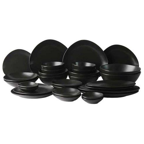 에라토 패블 4인 그릇세트 30p, 블랙, 볼 3종 10p + 접시 3종 6p + 찬기 4종 10p + 롱디쉬 2종 4p