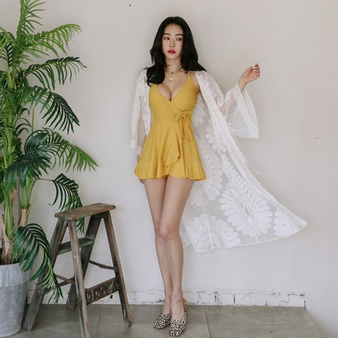 벤디스 여성용 레이니 비키니 커버업 롱 로브 원피스 비치웨어 H536, 화이트