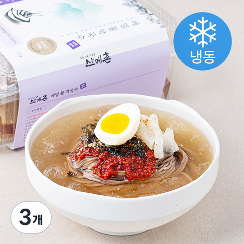 막국수밀키트 - 산메촌 메밀 물 막국수 (냉동), 3개, 1.3kg