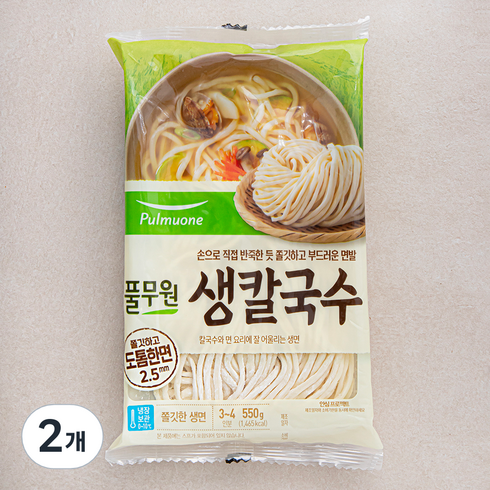 생면쟁이의칼국수면생칼국수생면3인분600g - 풀무원 생칼국수, 550g, 2개