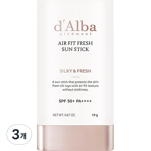 달바 에어 핏 프레쉬 선스틱 SPF50+ PA++++, 19g, 3개