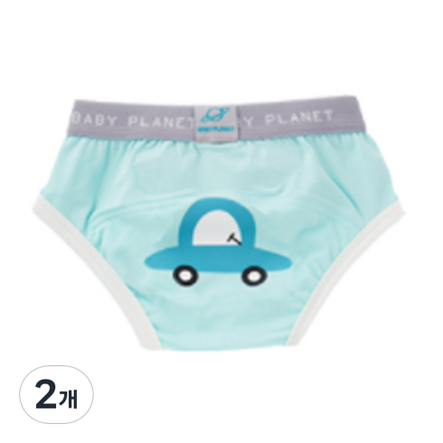 베이비플라넷 밤부 배변훈련팬티 부릉부릉 자동차, 혼합색상, 2개