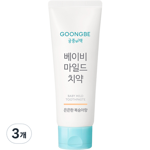 궁중비책 베이비 마일드 치약 은은한 복숭아향, 80g, 3개