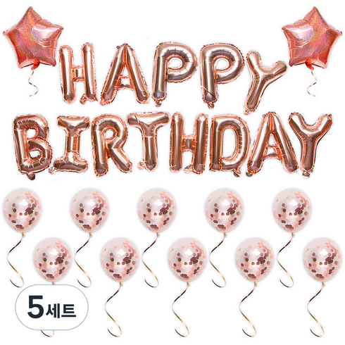 코멧 생일 파티 장식 풍선 세트, 혼합색상, 5세트