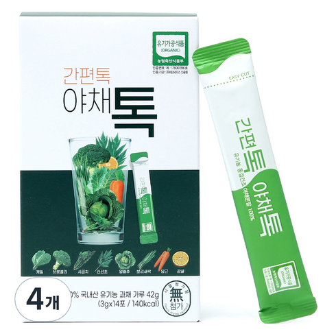 야채톡 - 산마을 간편톡 야채톡 14p, 42g, 4개