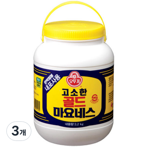 오뚜기 고소한 골드마요네즈 통, 3.2kg, 3개
