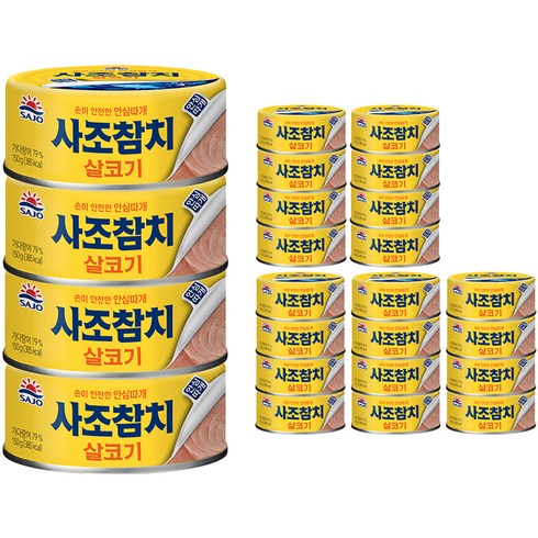 사조참치 살코기 안심따개, 150g, 24개