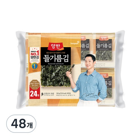 양반김 - 동원 양반 들기름 도시락김, 4.5g, 48개