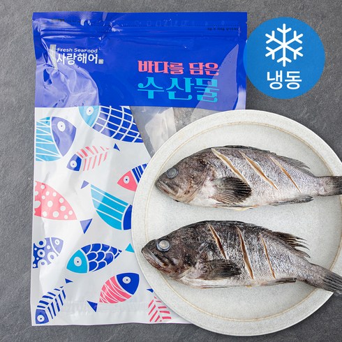 사랑해어 손질 통우럭 (냉동), 500g, 1개