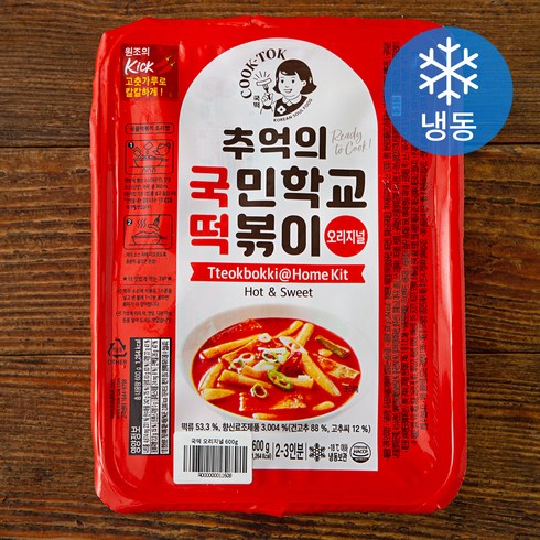 추억의 국민학교 떡볶이 - 국떡 오리지널 (냉동), 600g, 1개