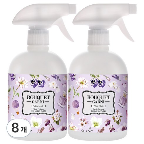 부케가르니 섬유탈취제 화이트 머스크, 500ml, 8개