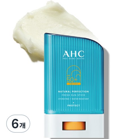 ahc내추럴퍼펙션더블쉴드선스틱 - AHC 내추럴 퍼펙션 프레쉬 선 스틱, 22g, 6개