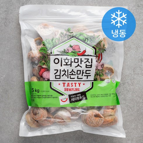 손만두 - 세미원 이화맛집 김치손만두 (냉동), 1.5kg, 1개