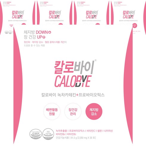칼로바이 녹차카테킨+프로바이오틱스 다이어트식단 다이어트보조제, 61.5g, 5개