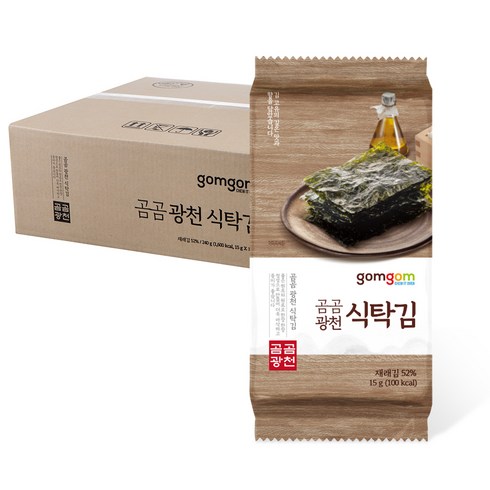 곰곰 광천 도시락김 - 곰곰 광천 식탁김, 15g, 16개