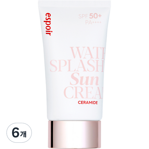 에스쁘아 워터 스플래쉬 세라마이드 선크림 SPF50+ PA++++, 60ml, 6개