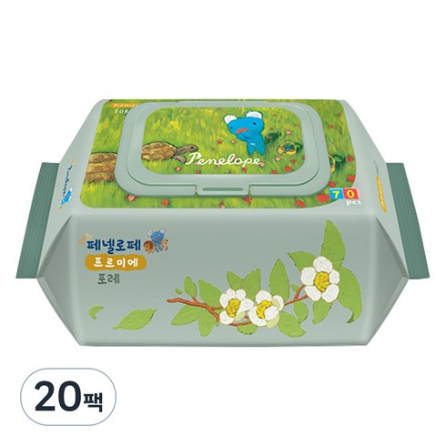 페넬로페 프르미에 포레 저자극 아기물티슈 캡형 55gsm, 70매, 20팩