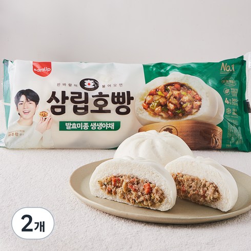 삼립호빵 발효미종 생생야채 호빵 4개입, 360g, 2개