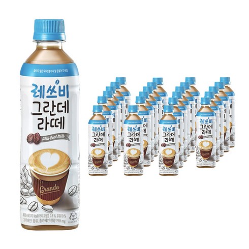 그랑오리지널카페시럽 - 레쓰비 그란데라떼, 500ml, 24개