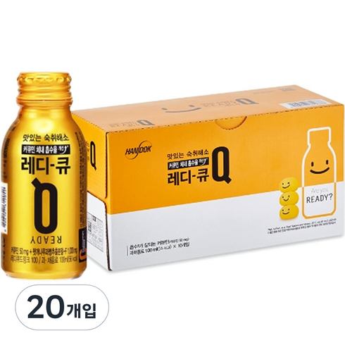 한독 맛있는숙취해소 레디큐 드링크, 100ml, 20개