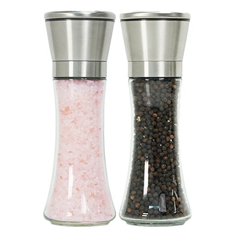 비모던 스텐 소금 통후추 입자조절 그라인더, 210ml, 2개