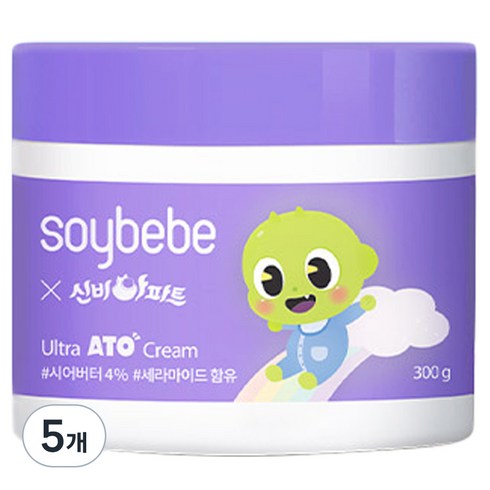 소이베베 유아용 울트라 아토 크림, 300g, 5개