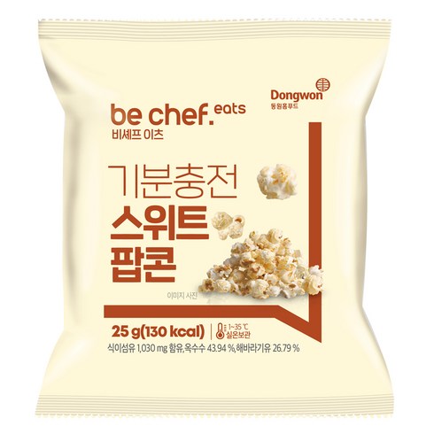 비셰프 이츠 기분충전 스위트 팝콘, 25g, 1개