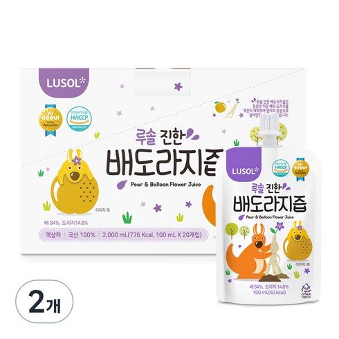 루솔배즙 - 루솔 진한 배도라지즙, 100ml, 40개