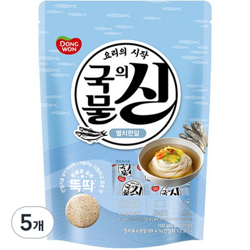 동원 국물의 신 멸치한알, 100g, 5개