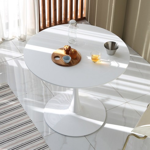 데코퍼니쳐 피렌체 원형 테이블 900, 화이트