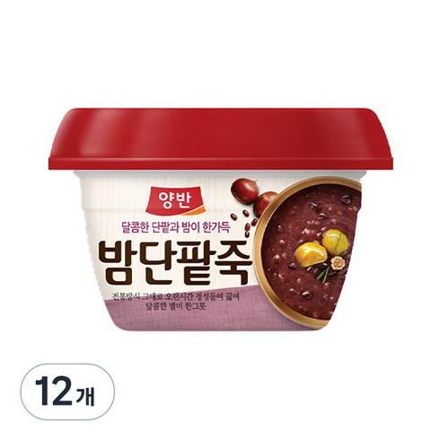 팥죽 - 동원 양반 밤단팥죽, 285g, 12개