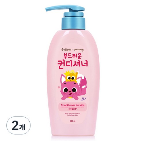 키즈린스 - 베비언스 핑크퐁 부드러운 컨디셔너 자몽릴리향, 380ml, 2개