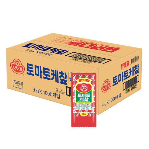 일회용케찹 - 오뚜기 토마토 케찹 1회용, 9g, 1000개